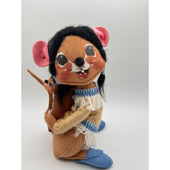 Vintage Annalee Indian Mother And Child Mouse 1988 Thanksgiving - Picture 1 of 9